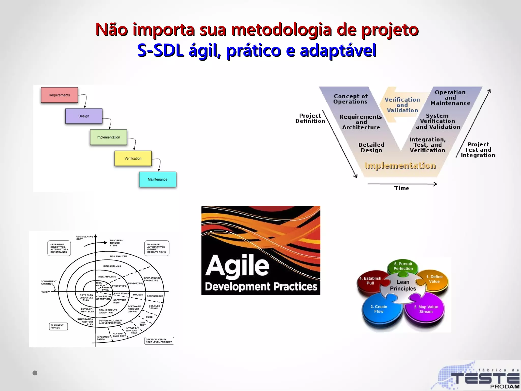 Não importa sua metodologia de projetoNão importa sua metodologia de projeto
S-SDL ágil, prático e adaptávelS-SDL ágil, prático e adaptável
 