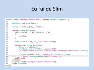 Eu fui de Slim
 