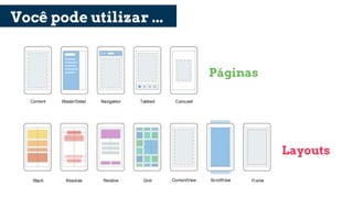 Você pode utilizar ...
Páginas
Layouts
 