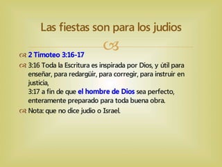 Entendiendo las Fiestas de Dios