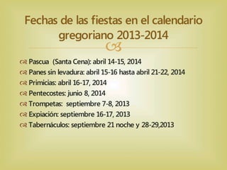 Entendiendo las Fiestas de Dios