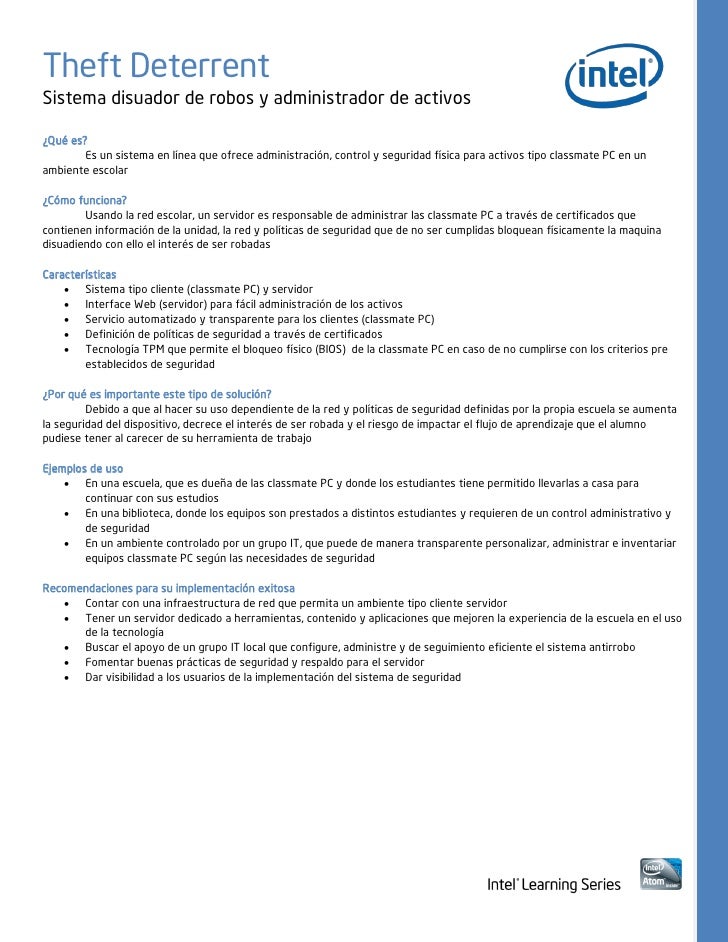 Entendiendo theft deterrent