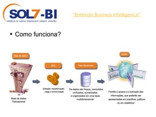 “ Entendo Business Intelligence” Como funciona? 