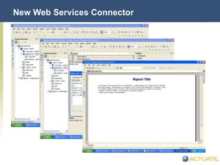 © Actuate Corporation 2004
New Web Services Connector
 