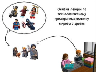 Онлайн лекции по
технологическому
предпринимательству
мирового уровня
 