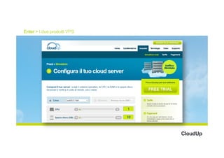 Enter > I due prodotti VPS
CloudUp
 