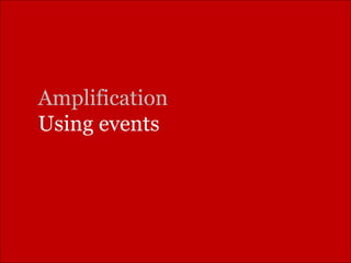 Amplification Using events  