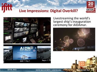 Live Impressions: Digital Overkill?
                                              Livestreaming the world’s
              ...