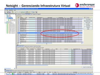 Netsight – Gerenciando Infraestrutura Virtual




        © 2010 Enterasys Networks, Inc., A Division of Siemens Enterprise Communications GmbH & Co KG - All rights reserved.   20
 
