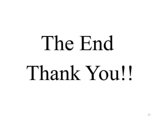32
The End
Thank You!!
 