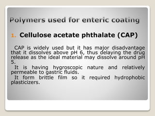 Cap Polymer Enteric coating | PPTX