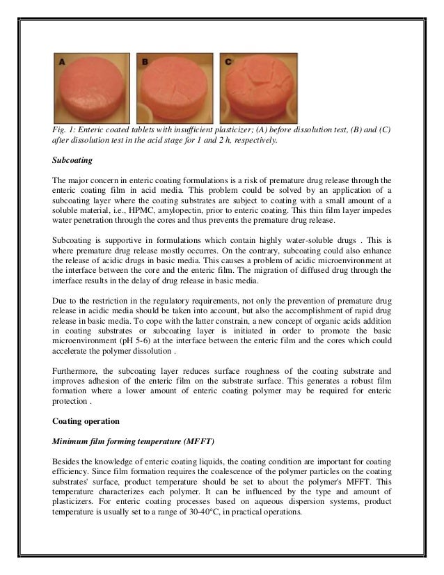 Enteric coating of pharmaceutical products