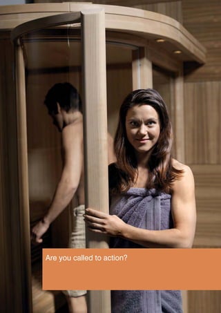 ZRRGHQ EODGH DQG VHH WKH GLUW WKDW FRPHV RII 7KH 5RPDQV ZHUH WKH ILUVW WR H[IROLDWH LQ WKLV ZD
DQG FDOOHG WKH EODGH D ¶VWULJLO·
 $ VDXQD FDQ KHOS NHHS RXU FDUGLRYDVFXODU VVWHP KHDOWK
7KH KHDW RI WKH VDXQD FDQ UDLVH RXU KHDUWEHDW IURP DQ DYHUDJH DWUHVW UDWH RI EHWZHHQ  DQG
 PLQ WR PLQ DQG HYHQ KLJKHU
DUGLRYDVFXODU FRQGLWLRQLQJ LV LQFUHDVHG LI RX WDNH D FROG VKRZHU EHWZHHQ HDFK VDXQD
VHVVLRQ 7KH UDSLGO FKDQJLQJ WHPSHUDWXUH EHQHILWV RXU KHDUW DQG RXU EORRG YHVVHOV
SDUWLFXODUO WKRVH ILQHU RQHV WKDW DUH FORVH WR WKH VNLQ
 $ VDXQD KHOSV RX ILJKW LOOQHVV DQG ERRVWV RXU LPPXQH VVWHP
7KH KHDW RI D VDXQD KHOSV RXU ERG SURGXFH PRUH ZKLWH EORRG FHOOV ,W LV WKH ZKLWH EORRG FHOOV
WKDW ILJKW LOOQHVV DQG FRPEDW YLUXVHV
$ VDXQD FDQ DOVR KHOS UHOLHYH FRQJHVWHG VLQXVHV ² SDUWLFXODUO ZKHQ RX VSODVK ZDWHU RQ WKH
KRW FRDOV DQG LI D IHZ GURSV RI (XFDOSWXV RLO LV DGGHG WR WKH ZDWHU
 $ VDXQD FDQ KHOS RX VOHHS EHWWHU
7DNLQJ D VDXQD LQ WKH HYHQLQJ FDQ KHOS RX VOHHS EHWWHU
7KH HQGRUSKLQV KHOS RX UHOD[ DQG UDLVLQJ RXU ERG WHPSHUDWXUH LQ WKH HYHQLQJ KHOSV LW WR IDOO
DV RX VOHHS ZKLFK DLGV GHHS VOHHS
 $ VDXQD EXUQV FDORULHV
7KHUH DUH VRPH RXWUDJHRXV FODLPV DERXW WKH DELOLW RI VRPH VDXQDV WR DFW DV D ZHLJKW ORVV WRRO
:KDW LV WUXH LV WKDW DV RXU KHDUW UDWH UDLVHV RX ZLOO EXUQ PRUH FDORULHV DQG WKDW DV RX VZHDW
RX ZLOO ORVH ZDWHU WKURXJK ZDWHU ORVV %R[HUV DQG MRFNHV RIWHQ WDNH D VDXQD WR JHW WKHLU ZHLJKW
GRZQ EHIRUH D ZHLJKLQ +RZHYHU WKH ZHLJKW WKDW RX ORRVH WKURXJK VZHDWLQJ ZLOO EH SXW EDFN
RQ LQ PRVW FDVHV E WKH ZDWHU RX GULQN DIWHU D VDXQD WR UHKGUDWH RXUVHOI
6SRQVRUHG E
 