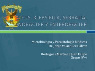 Microbiología y Parasitología Médicas
           Dr. Jorge Velázquez Gálvez

      Rodriguez Martinez Juan Felipe
                         Grupo IV-4
 