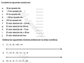 Nº Enteros PARA 6º