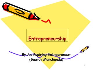 By An Aspiring Entrepreneur (Gaurav Manchanda) Entrepreneurship 