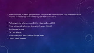 Enterpreneurship development assignment on role of district industry ...