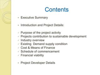 Preparing Detailed Project Report and Presenting Business Plan to ...