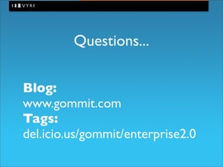 Enterprise 2.0 in practice