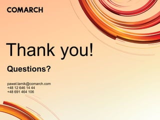 Questions? [email_address] +48 12 646 14 44 +48 691 464 106 Thank you! 