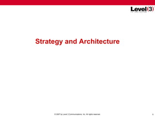 Strategy and Architecture 