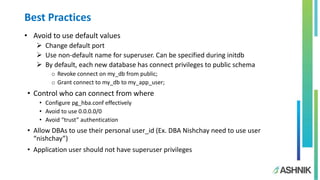 Enterprise-class security with PostgreSQL - 1 | PPTX