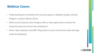 Enterprise-class security with PostgreSQL - 1 | PPTX