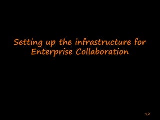 Setting up the infrastructure for
    Enterprise Collaboration




                                52
 
