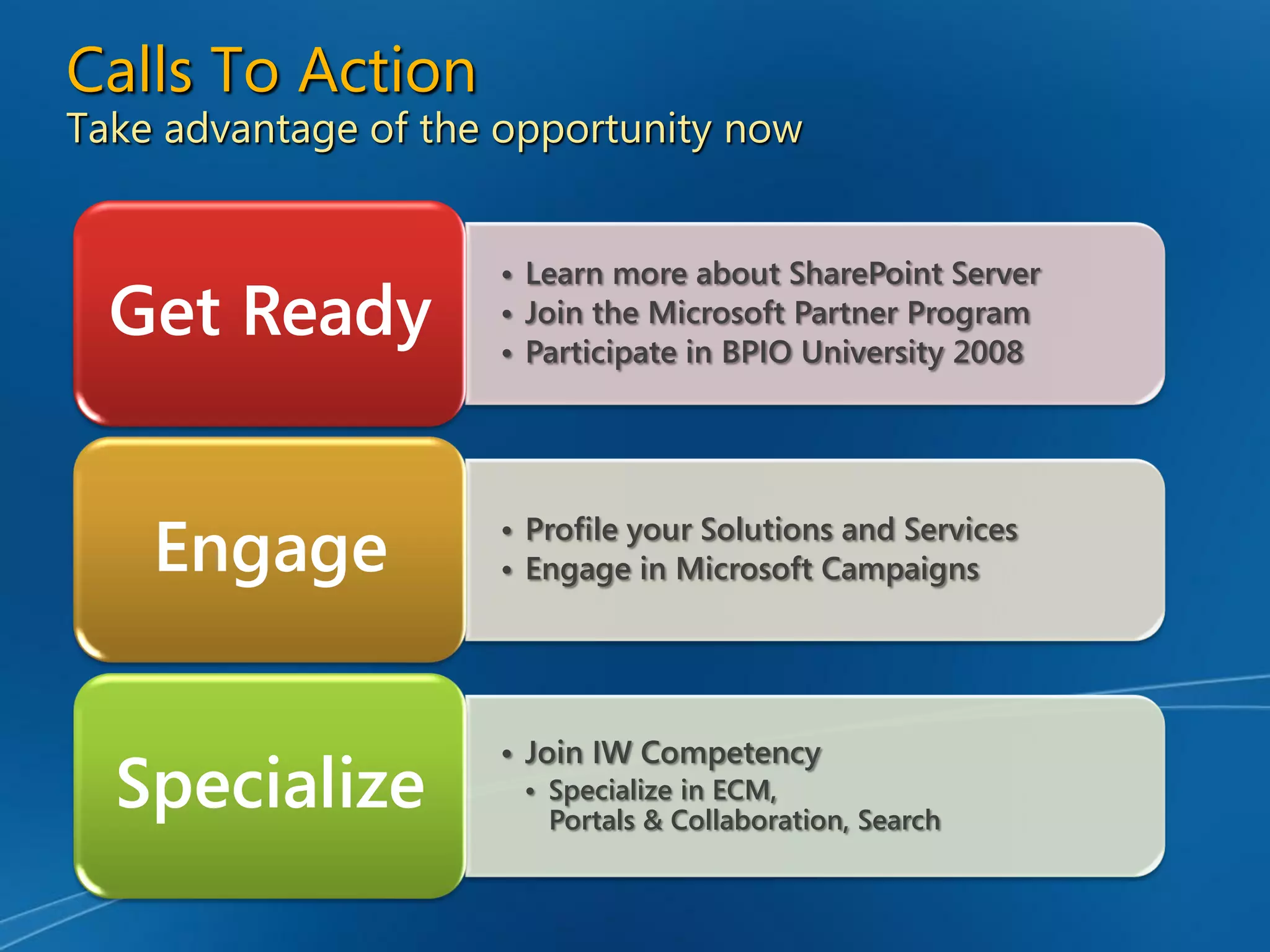 Enterprise Content Management and Microsoft Office SharePoint Server 2007 - Unlocking the Opportunity