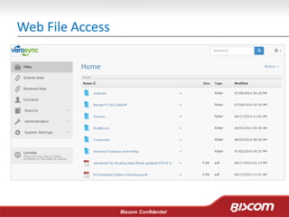 Biscom Confidential
Web File Access
 