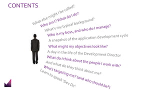 CONTENTS
What might my objectives look like?
 