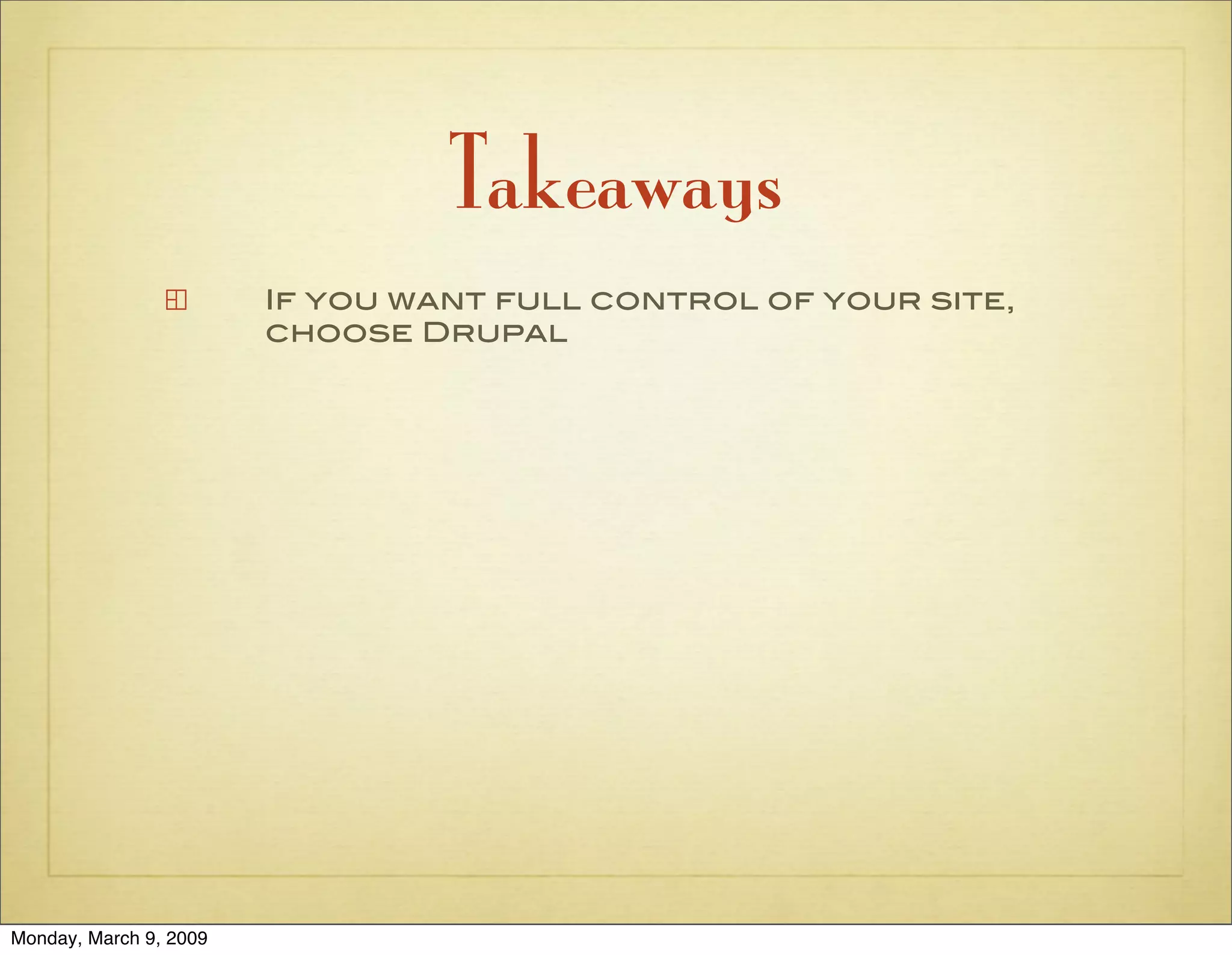 The Case for Drupal in the Enterprise