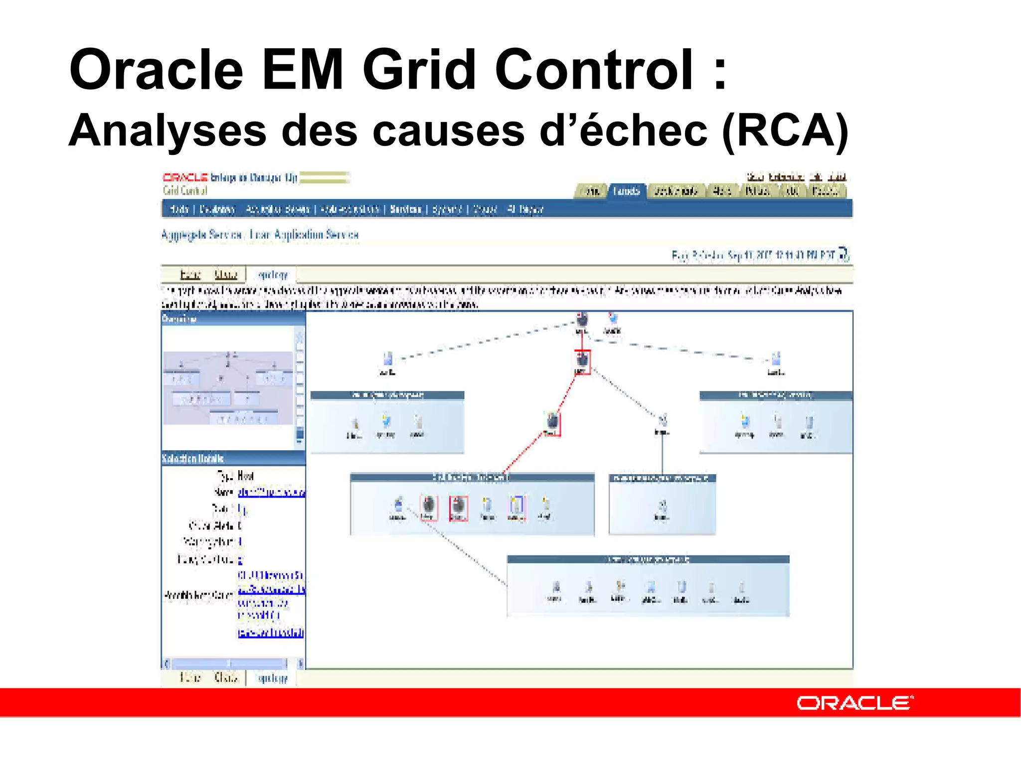 Oracle EM Grid Control :  Analyses des causes d’échec (RCA) 