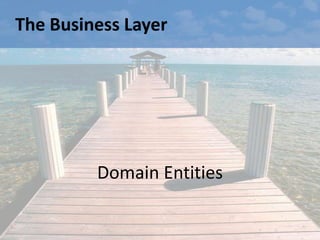 The Business Layer




         Domain Entities
 