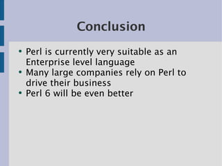 Enterprise Perl | PPT