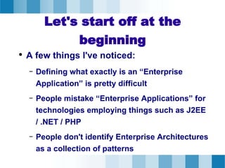 Enterprise PHP | PPT