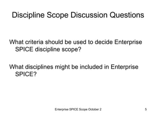 Scope Discipline Enterprise Spice Scope | PPT