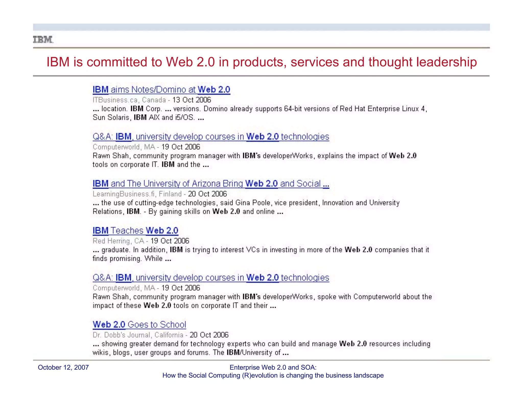 Enterprise Web 2.0 and CI: How the Social Computing (R)evolution is Changing the Landscape