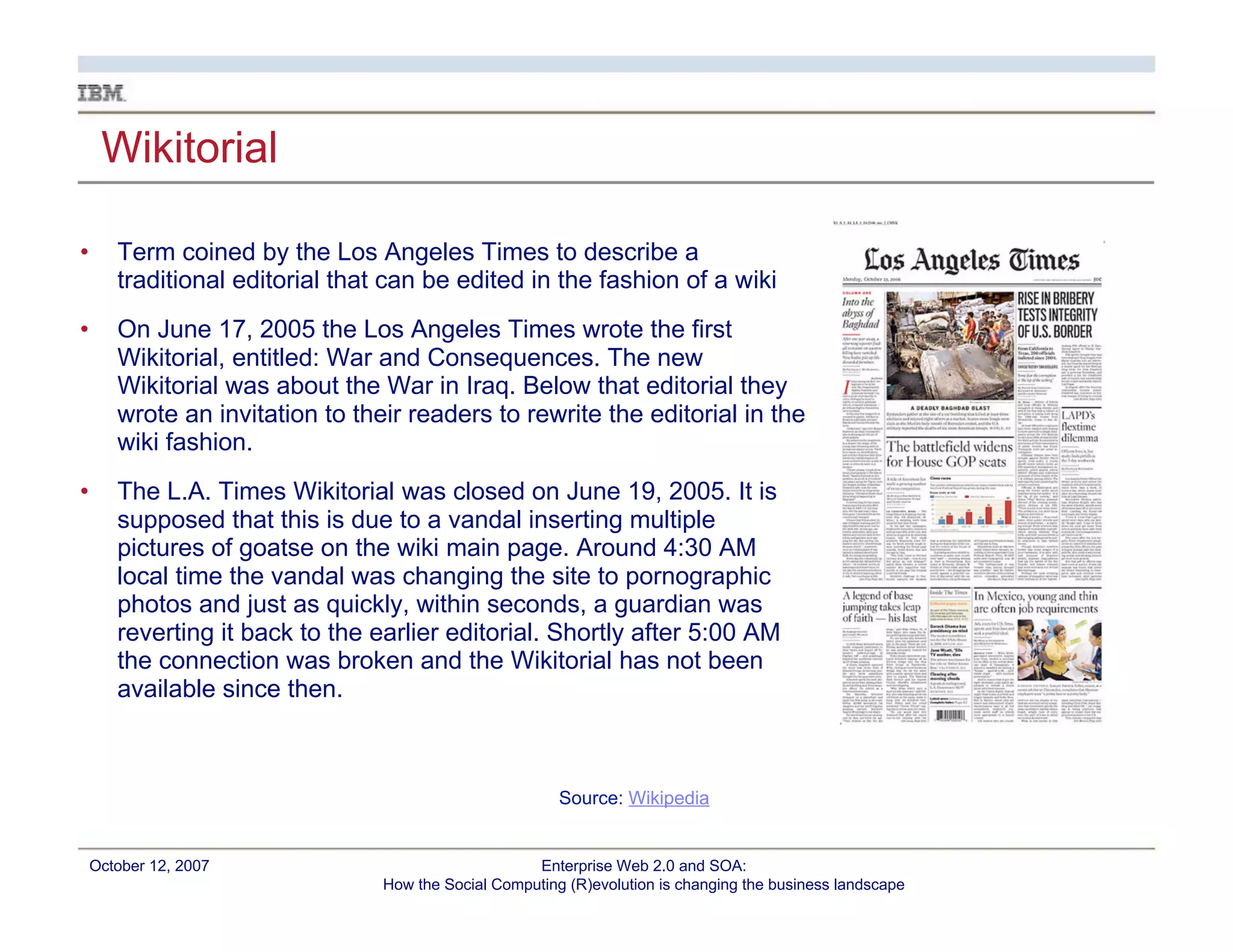 Enterprise Web 2.0 and CI: How the Social Computing (R)evolution is Changing the Landscape