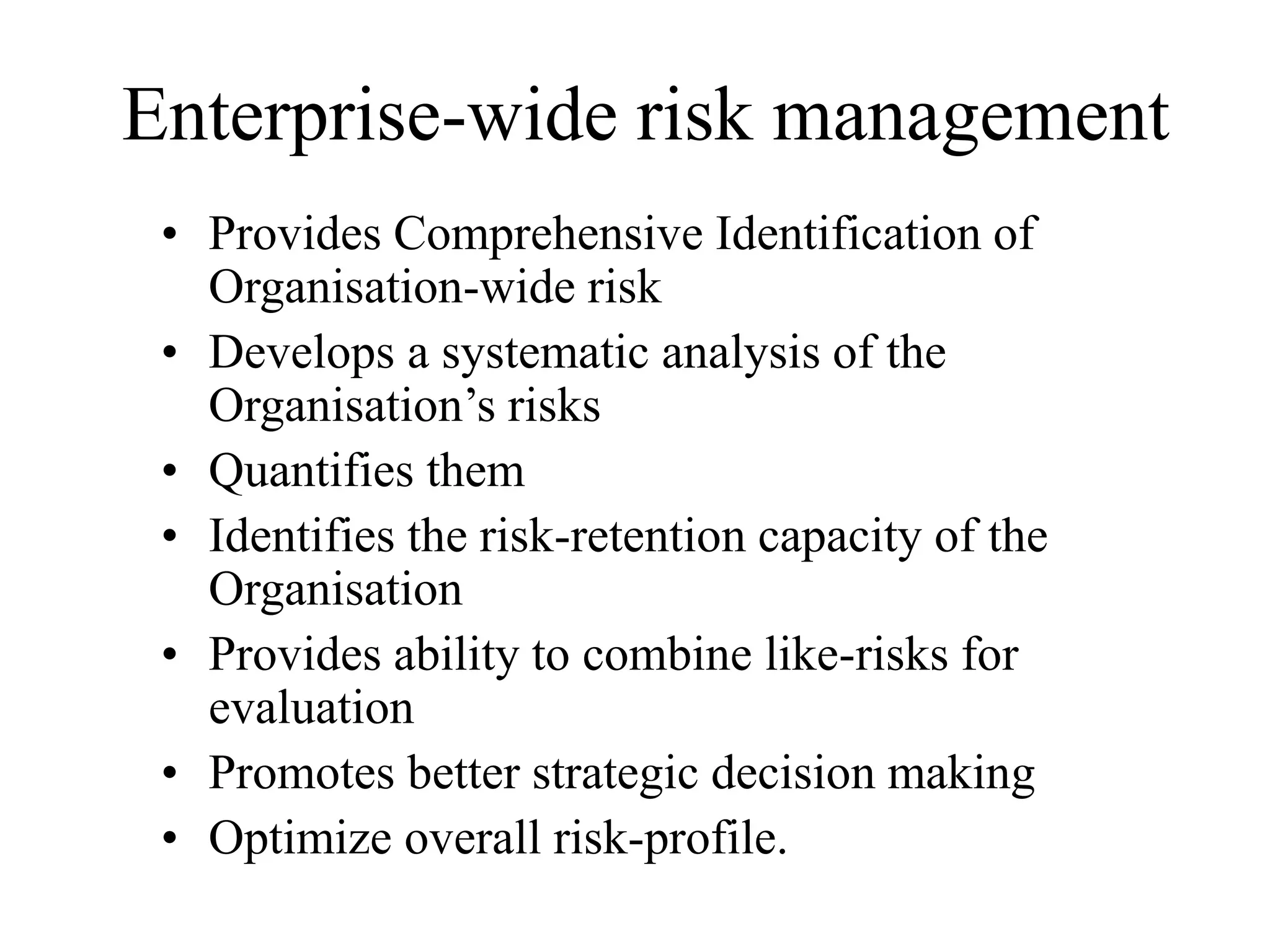 Enterprise wide risk management | PPT