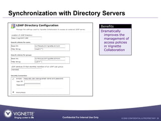 Synchronization with Directory Servers
                                                      Benefits
                    ...