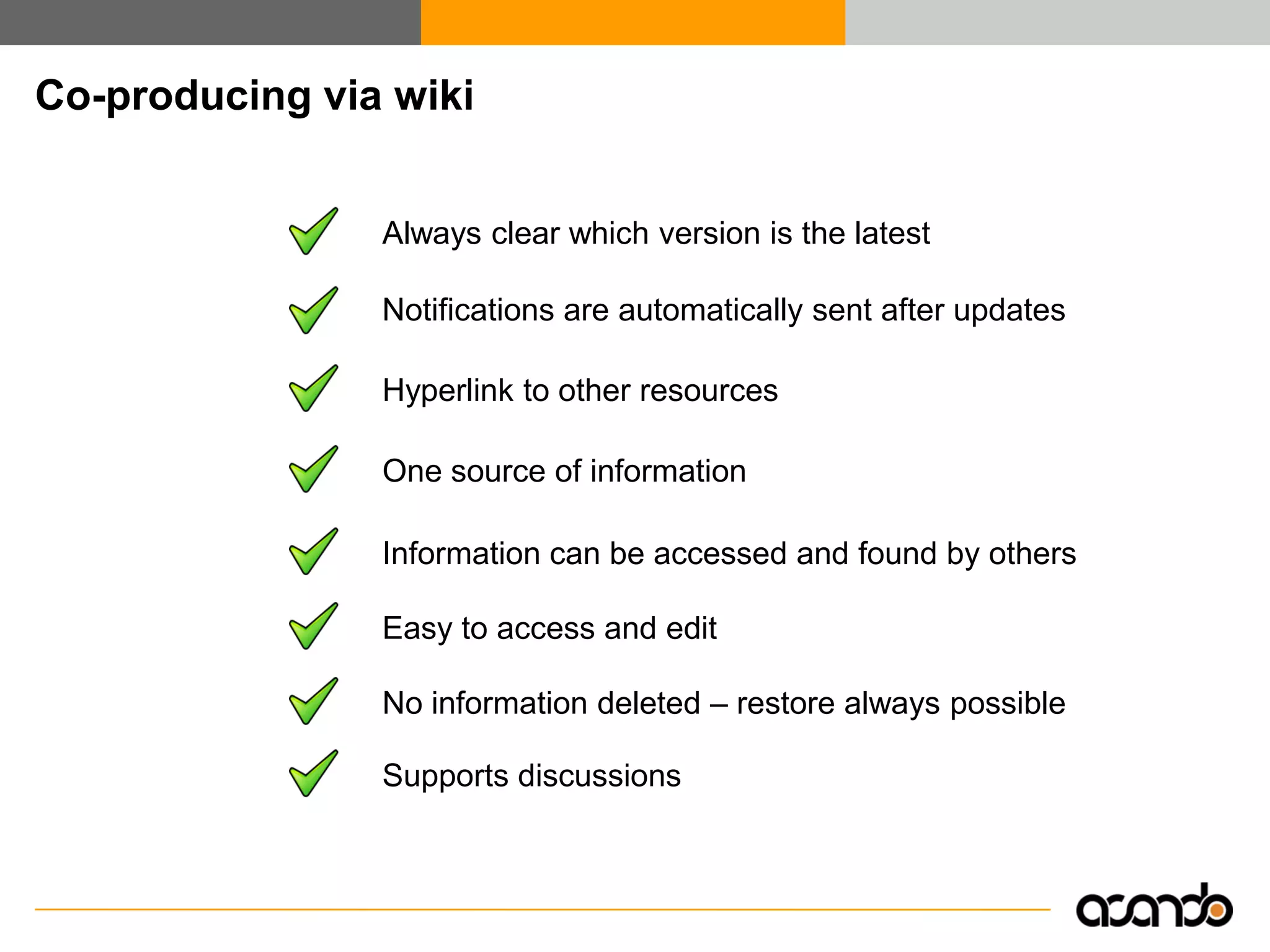 Enterprise 2.0 - Efficient Collaboration and Knowledge Exchange