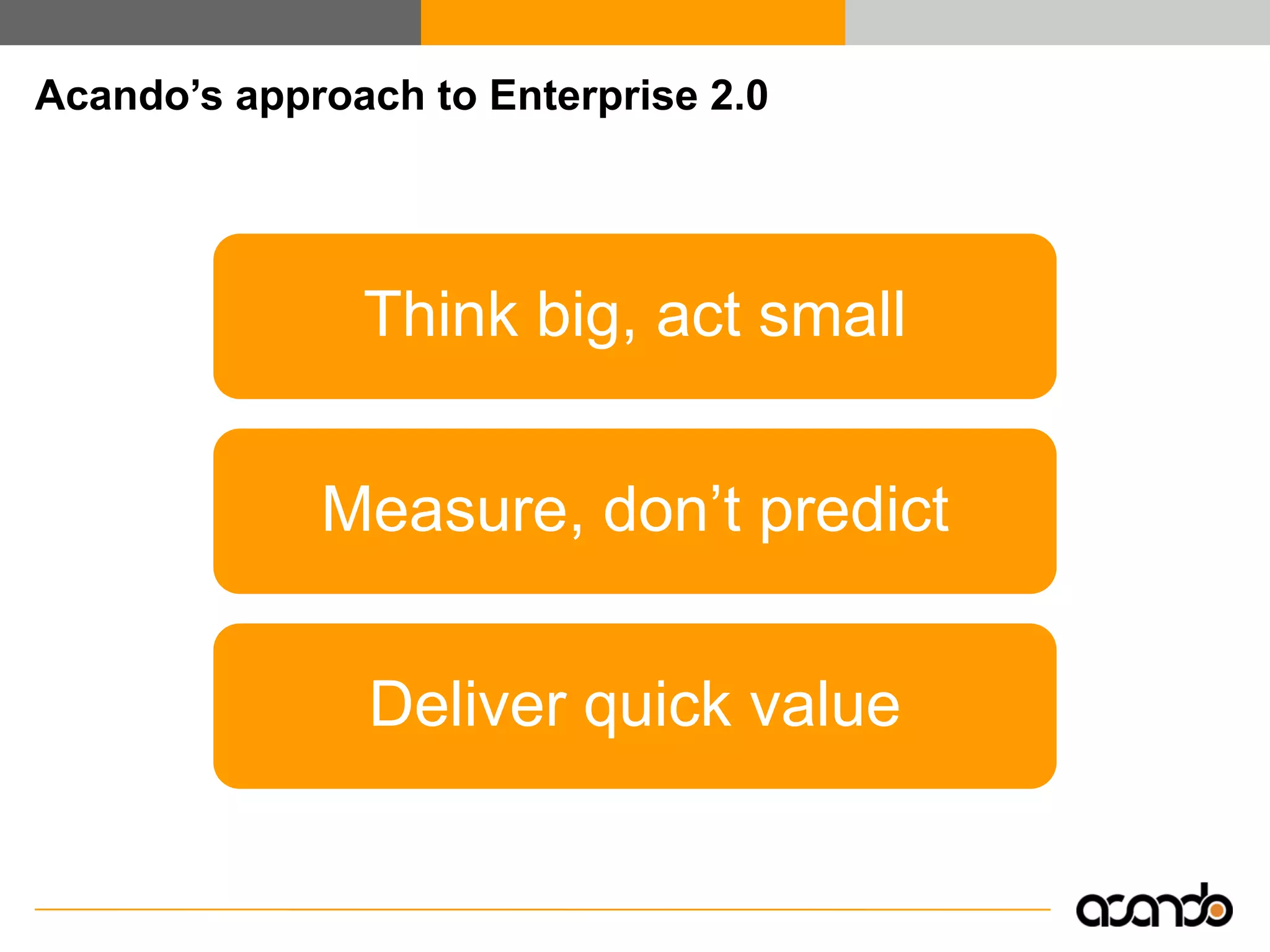 Enterprise 2.0 - Efficient Collaboration and Knowledge Exchange