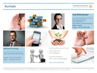 anja.wittenberger@communardo.de
Skype: wisutalk
Telefon: +49 (351) 8332-286