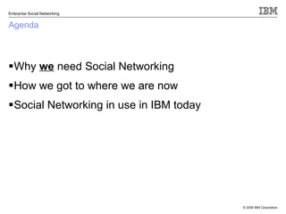 Agenda <ul><li>Why  we  need Social Networking </li></ul><ul><li>How we got to where we are now </li></ul><ul><li>Social N...