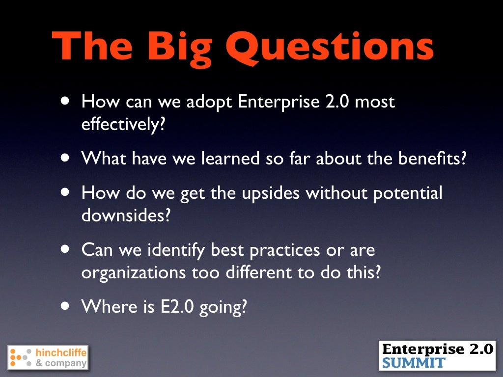 The Big Questions • How