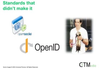 Standards that
didn’t make it
Some Images © 2003 Universal Pictures. All Rights Reserved.
 