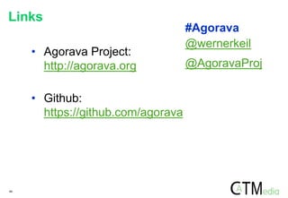 • Agorava Project:
http://agorava.org
• Github:
https://github.com/agorava
#Agorava
@wernerkeil
@AgoravaProj
Links
44
 