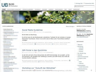 Joachim Hennecke, Regina Schmidt |
                           101. Deutscher Bibliothekartag                                 8
Joachim Hennecke - Regina Schmidt | 101. Deutscher Bibliothekartag Hamburg | 23.05.2012
                               Hamburg | 23.05.2012                                           8
 