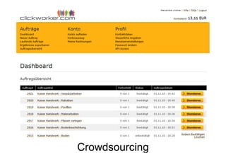 Crowdsourcing
 